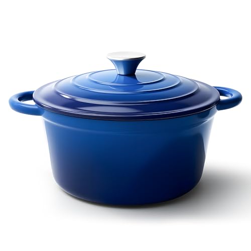 6 Quart Dutch Oven Pot with Lid, Non Stick Enameled Cast Iron Dutch Oven for Bread Baking, Heavy-Duty, Oven Safe Ceramic