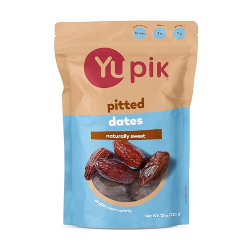 Yupik Pitted Deglet Nour Dates, 10 Oz, Kosher, Gluten-Free, Naturally Sweet Dried Fruits, No Pits, No Sugar Added, No Su