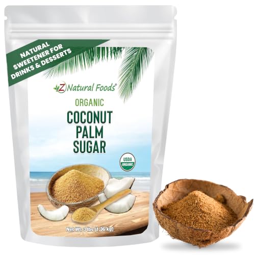 Z Natural Foods Organic Coconut Sugar - Non-GMO, Vegan, Gluten-Free, 3 lb