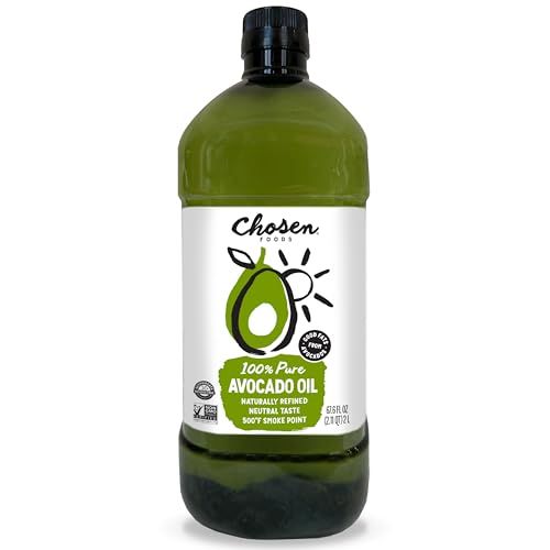 Chosen Foods Avocado Oil, 2 Liter - All Purpose Cooking Oil made from 100% Pure Avocados - Non-GMO, Gluten-Free, Keto Fr