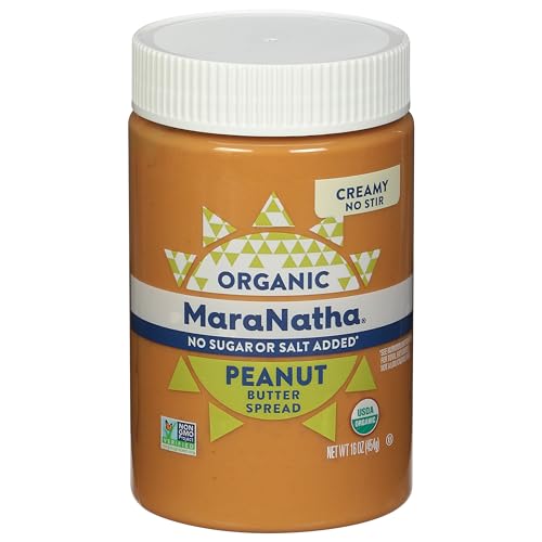 Maranatha, Peanut Butter No Stir No Sugar No Salt Added Organic, 16 Ounce