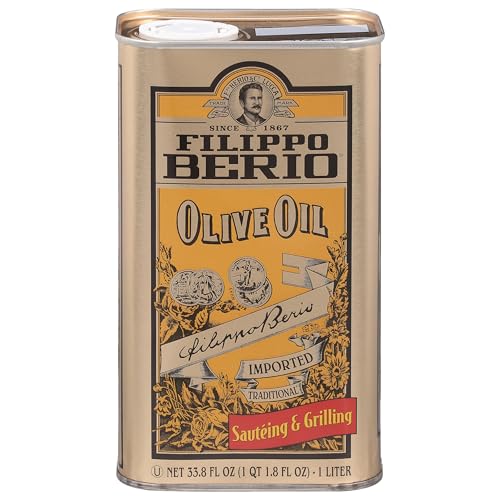 Filippo Berio Pure Olive Oil, 1 Liter Tin (33.8 Ounce)