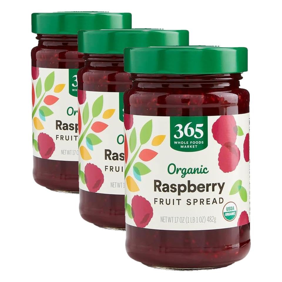365 by Whole Foods Market, Organic Raspberry Fruit Spread, 17 Ounce (Pack of 3)