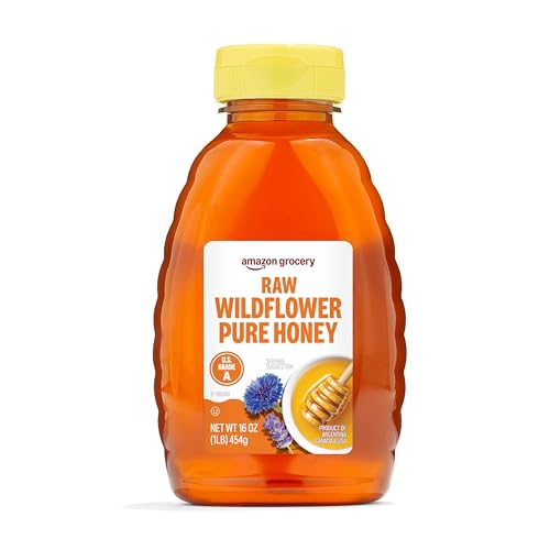 Amazon Grocery, Raw Wildflower Pure Honey, 16 Oz