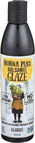 Nonna Pia’s Classic Balsamic Glaze - IGP Certified Balsamic Vinegar Glaze from Modena - Thick, Velvety Balsamic Glaze Dr