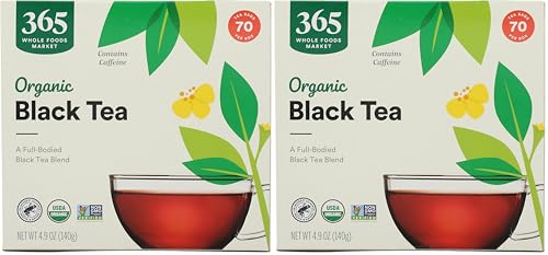 365 by Whole Foods Market, Organic Black Tea, Single-Serve Tea Bags, 70 Count (Pack of 2)