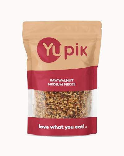 Yupik Raw California Walnuts, Medium Pieces, 2.2 lb (35.2 oz), Kosher, Gluten-Free, Vegan, Chopped Nuts, Unsalted, Unroa