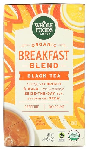 Whole Foods Market, Tea Black Breakfast Blend Organic, 20 Count