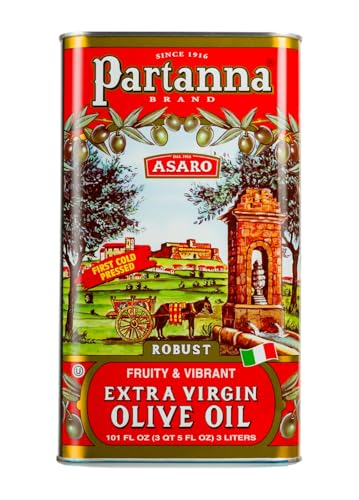 Partanna Robust Extra Virgin Olive Oil - Premium 100% Castelvetrano Oil - High Polyphenol - First Cold Pressed - Early H