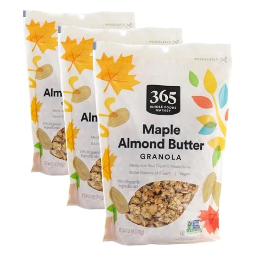 365 by Whole Foods Market, Granola Maple And Almond Butter Bag, 12 Ounce (Pack of 3)