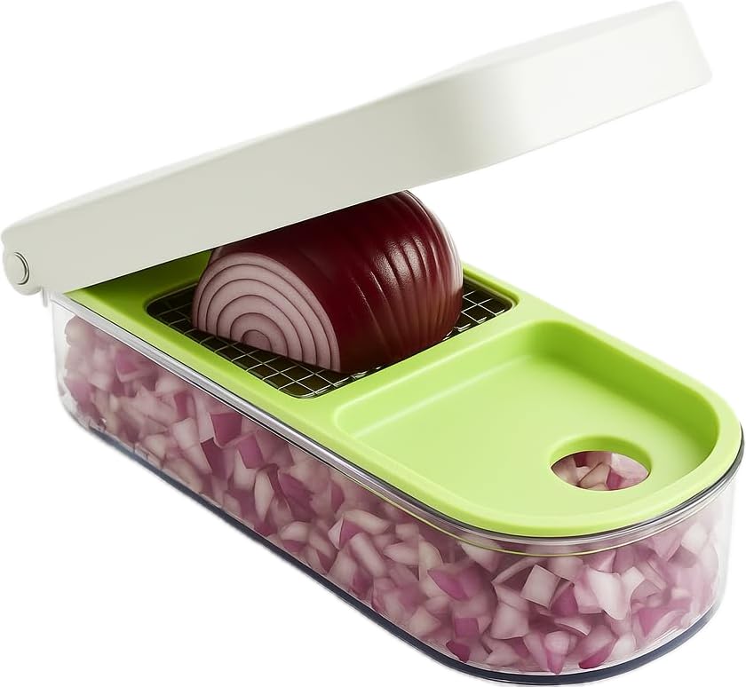 Vidalia Chop Wizard Vegetable Chopper – Original As Seen On TV Food Dicer with 2 Stainless Steel Blades, Large 2-Cup Con