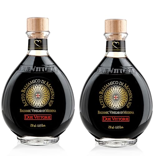 Due Vittorie Oro Gold, Barrel Aged Balsamic Vinegar of Modena IGP, All-Natural, Extra Dense Premium Vinegar Aceto Balsam