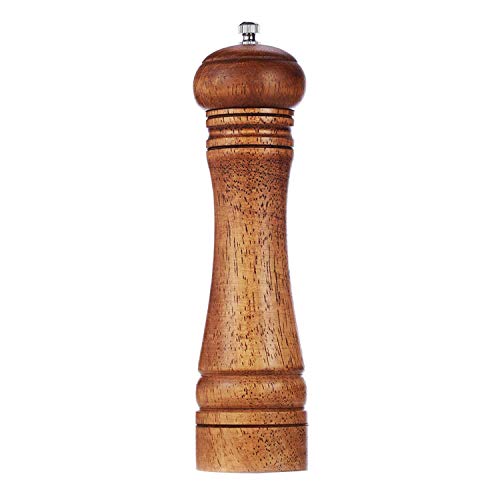 Gulex Wood Pepper Grinder Pepper Mill Adjustable Coarseness 8 Inch Retro