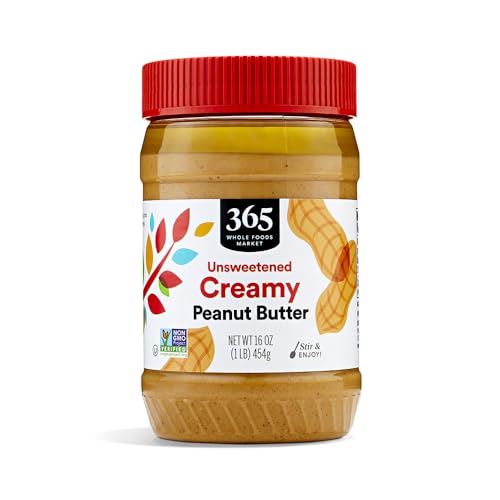 365 by Whole Foods Market, Creamy Peanut Butter, Stir and Enjoy, 16 Ounce