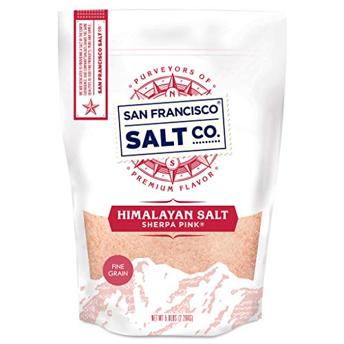 Sherpa Pink Himalayan Salt – Fine Grain, 5 lbs. | All-Natural, Gluten-Free, No Additives | Perfect for Everyday Cooking
