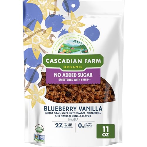 Cascadian Farm, Granola Blueberry Vanilla No Added Sugar, 11 Ounce
