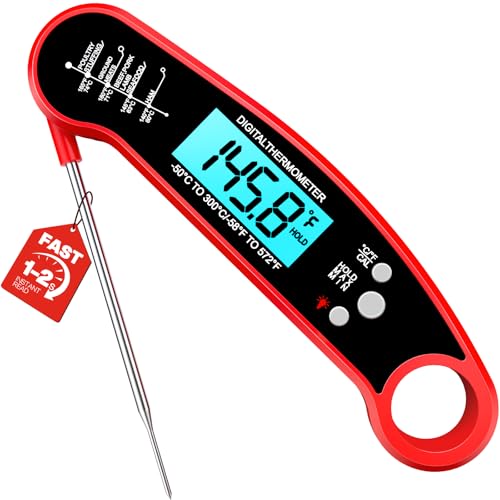 Meat Thermometer Digital, 1-2 Sec Instant Read, Food, Cooking, Grill