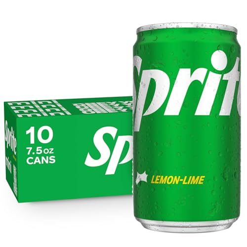 Sprite Lemon-Lime Caffeine Free Soda Soft Drink Fridge Pack Mini Cans, 7.5 fl oz, 10 Pack
