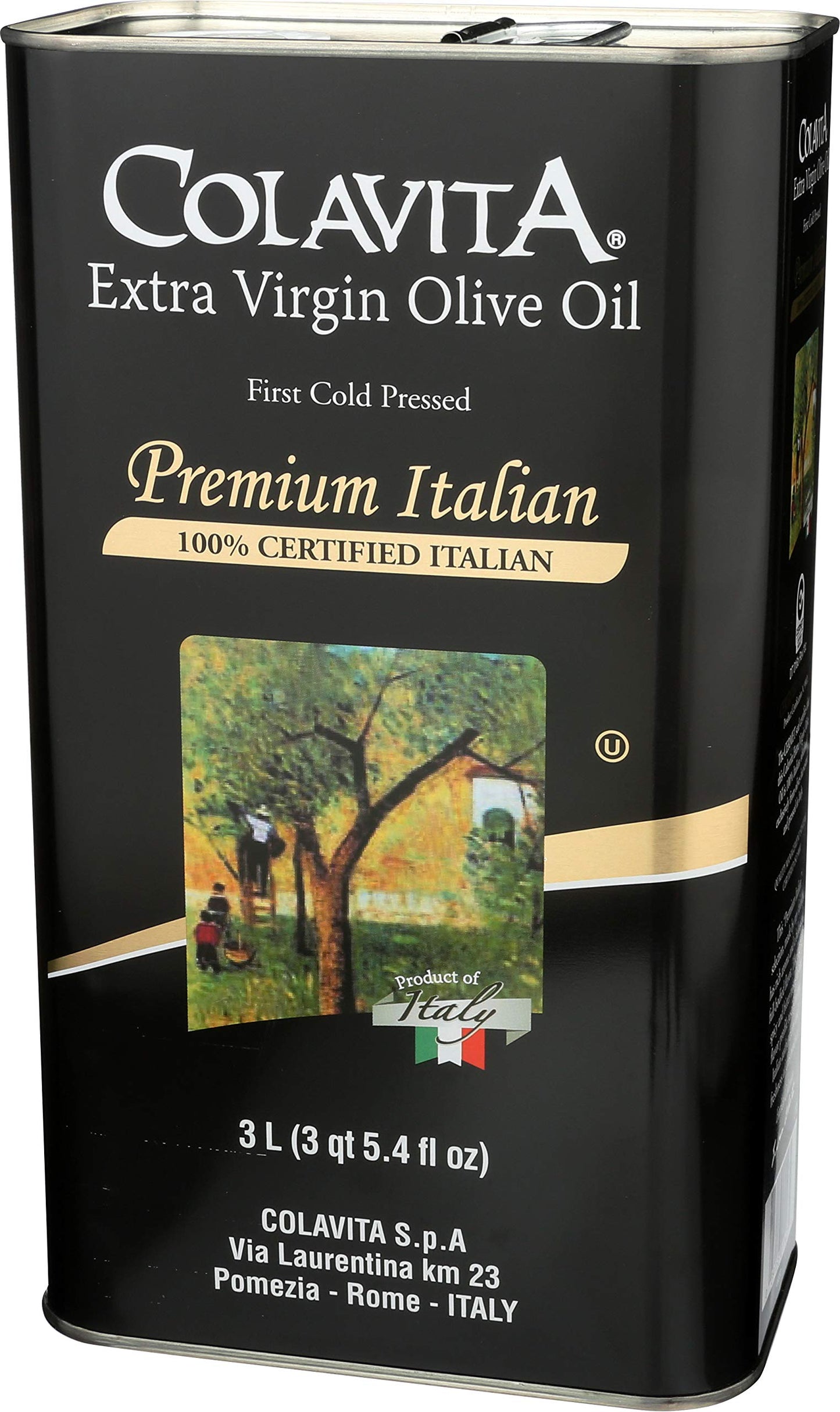 Colavita Premium Italian Extra Virgin Olive Oil Tin, 101.4 fl. oz. Tin