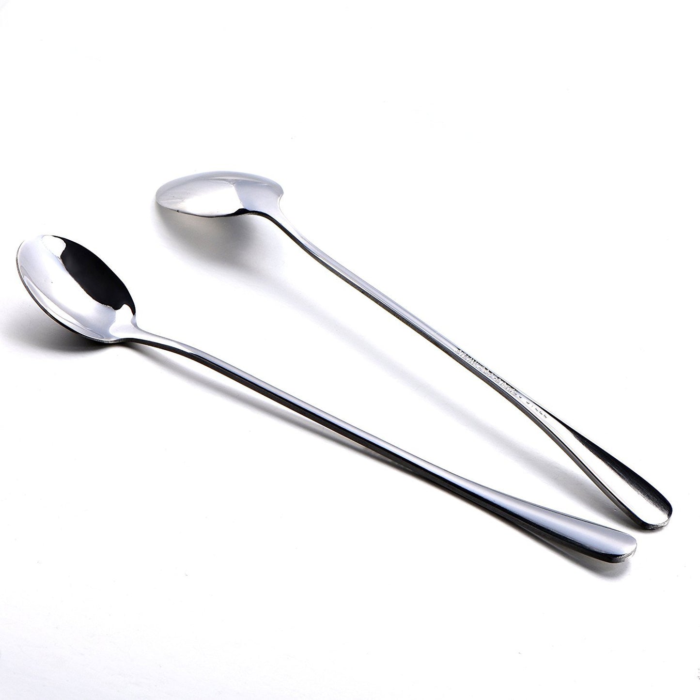6 Pcs 7.5" Stainless Steel Mixing Spoons – Iced Tea & Ice Cream Long Handle Set