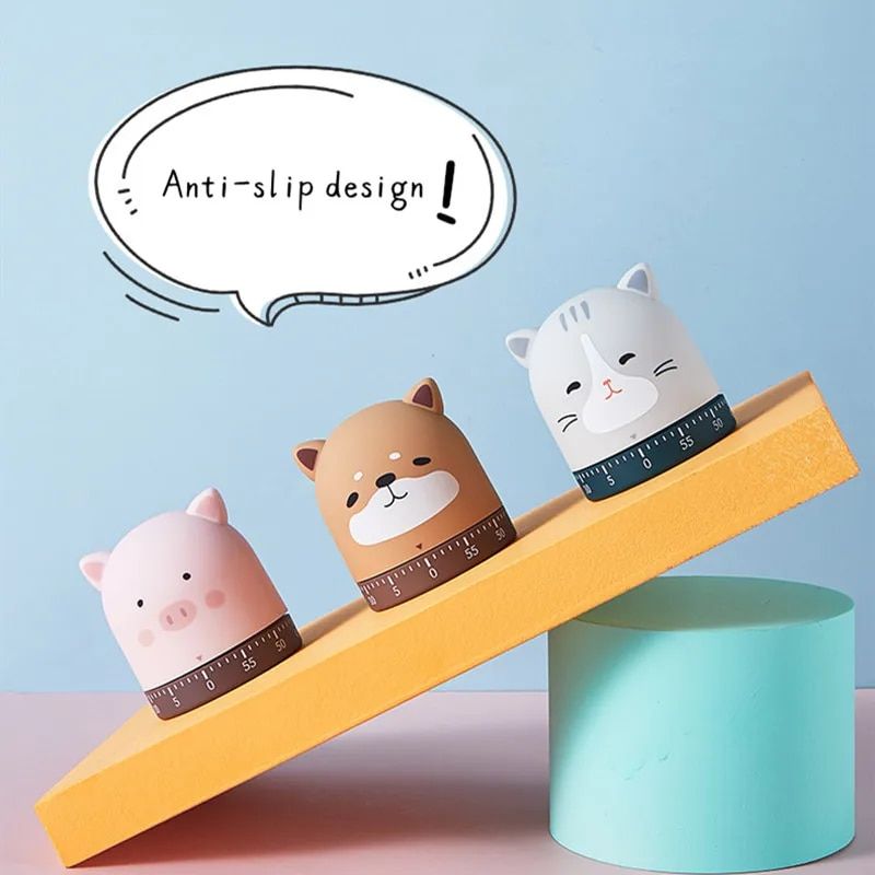 Cute Cartoon Animal Kitchen Timer - Fun Cooking Countdown Clock
