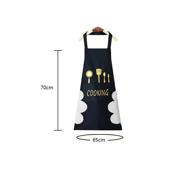 Multi-Functional Waterproof Kitchen Apron with Handy Towels and Pocket
