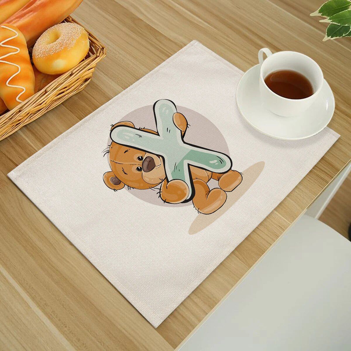 Cute Cartoon Animal Bear Kitchen Placemat for Children