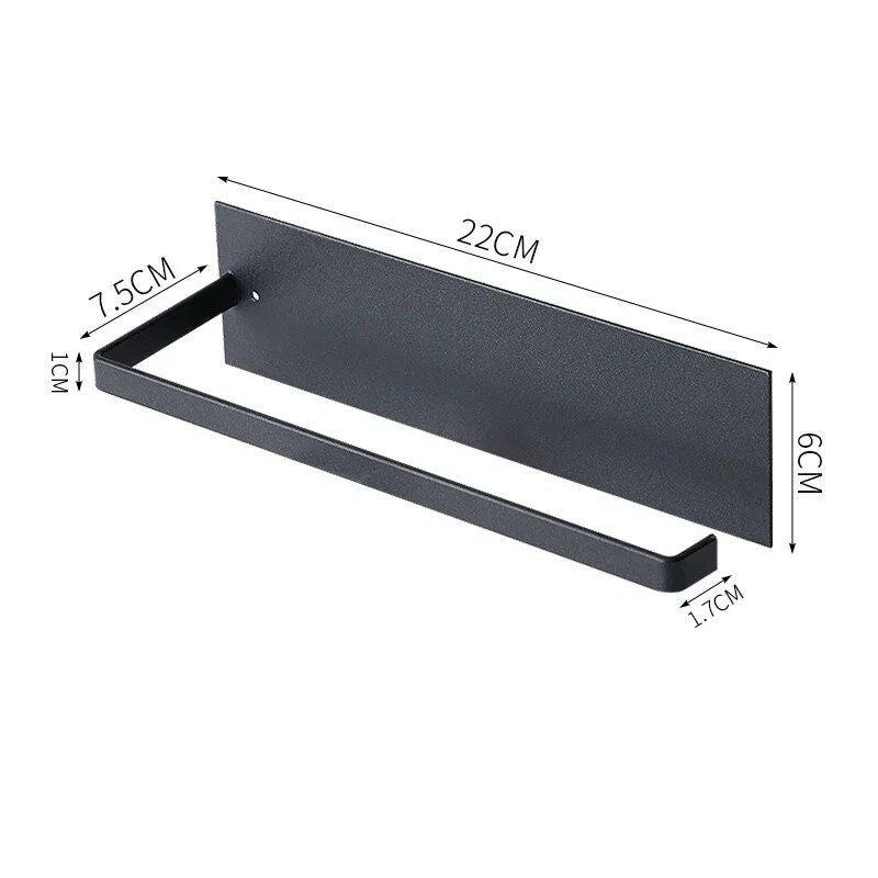 Kitchen Carbon Steel Paper Towel & Wrap Organizer Rack