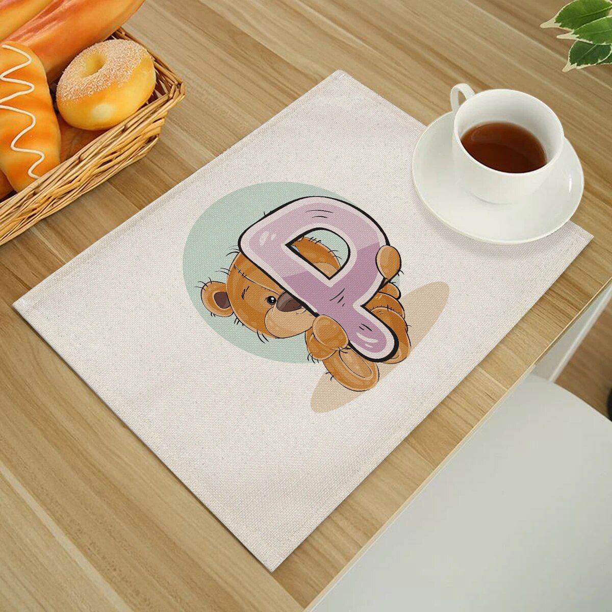 Cute Cartoon Animal Bear Kitchen Placemat for Children