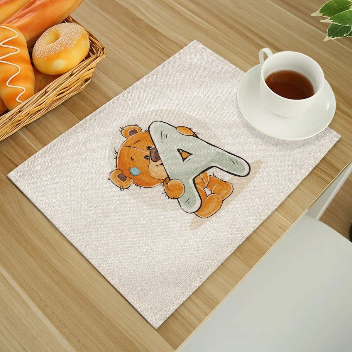 Cute Cartoon Animal Bear Kitchen Placemat for Children