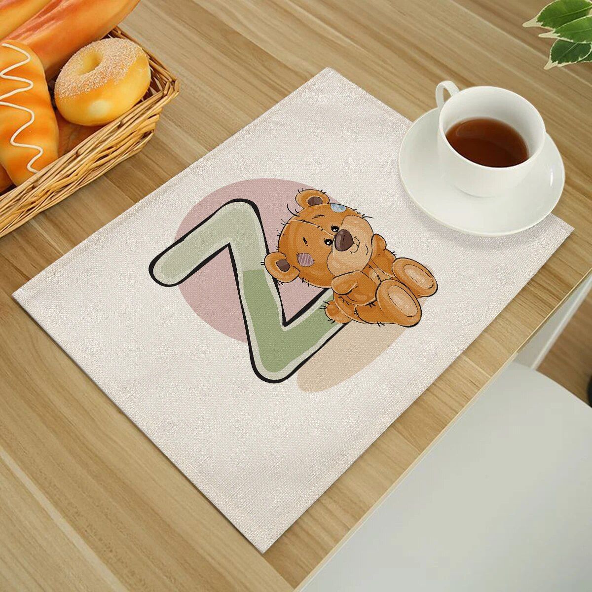 Cute Cartoon Animal Bear Kitchen Placemat for Children