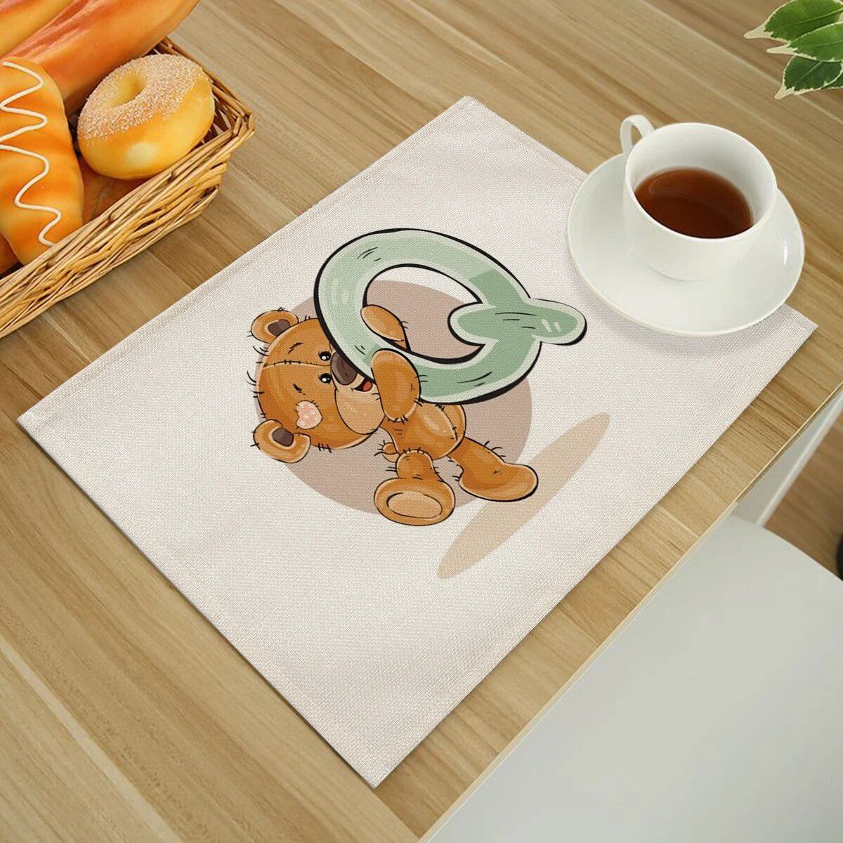 Cute Cartoon Animal Bear Kitchen Placemat for Children