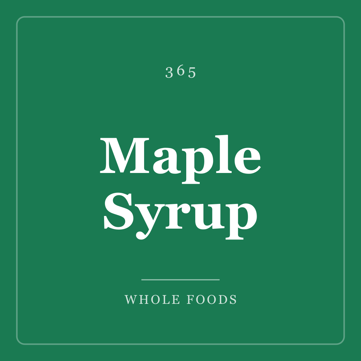 Maple Syrup
