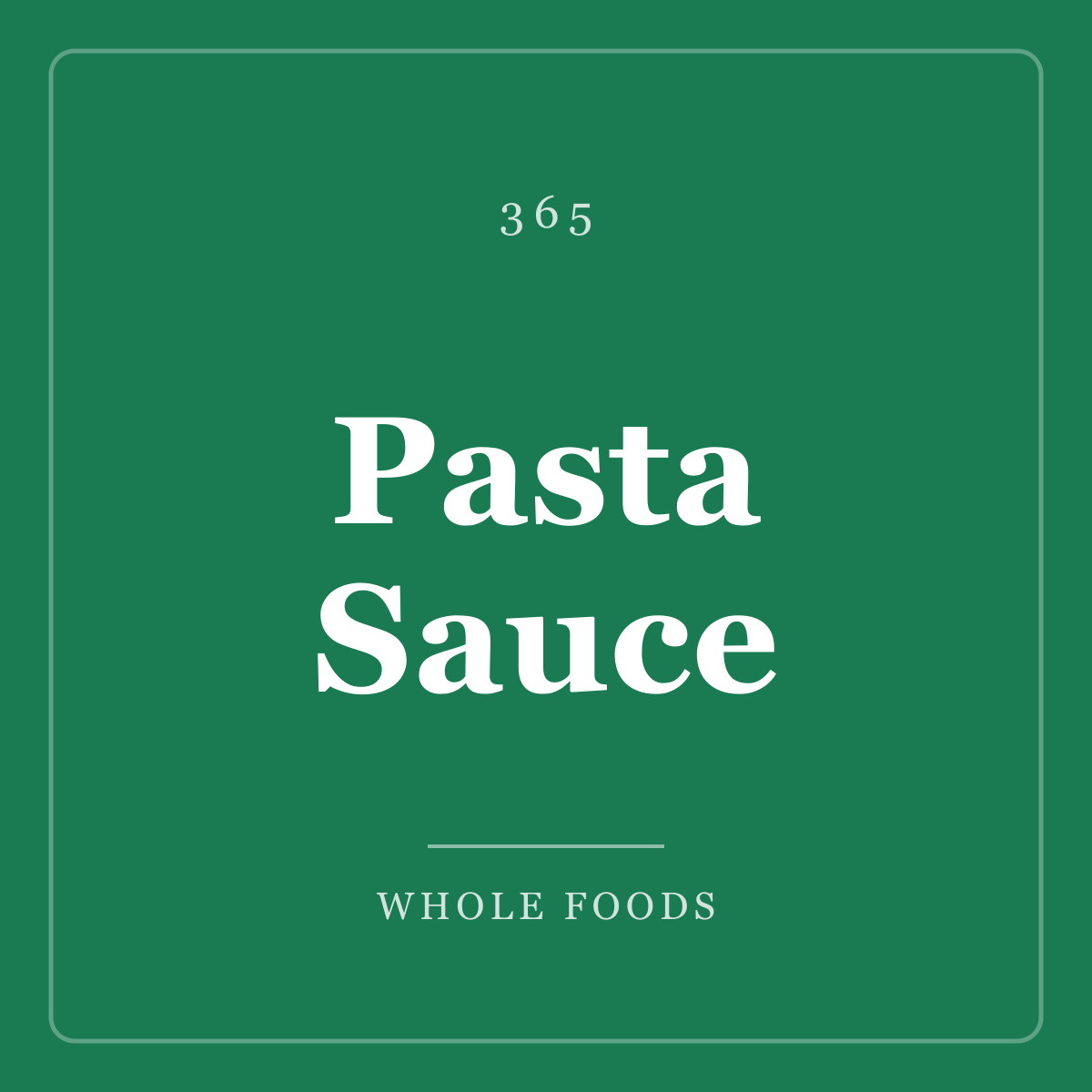 Pasta Sauce
