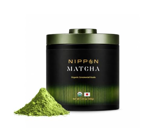 Organic Ceremonial Grade Matcha Powder – Japanese Matcha Green Tea, USDA Organic, First Harvest Uji Kyoto, Stone Ground 