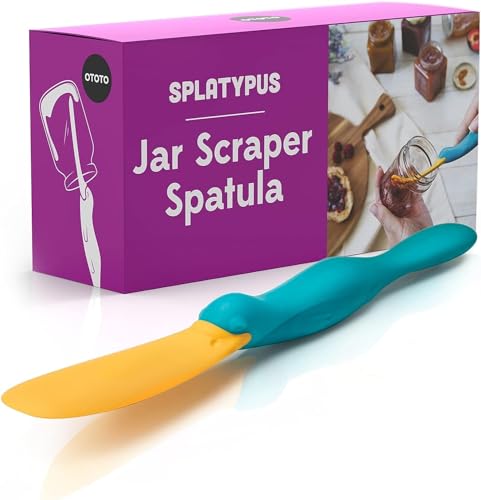 OTOTO Splatypus Jar Spatula for Scooping and Scraping - Unique Fun Cooking Kitchen Gadgets for Foodies - BPA-free & 100%