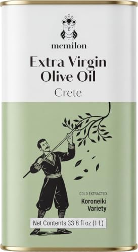 Memilon Greek Extra Virgin Olive Oil 33.8 fl oz | High Polyphenol 610 mg/kg | Gold Award 2026 | 0.3% Acidity | Raw | Col