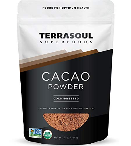 Terrasoul Superfoods Raw Organic Cacao Powder, 16 Oz, Rich Chocolate Goodness for Baking, Smoothies, and Blissful Hot Co