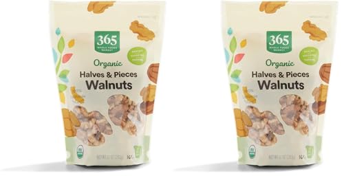 365 by Whole Foods Market, Organic Halves & Pieces Walnuts, 10 Ounce (Pack of 2)