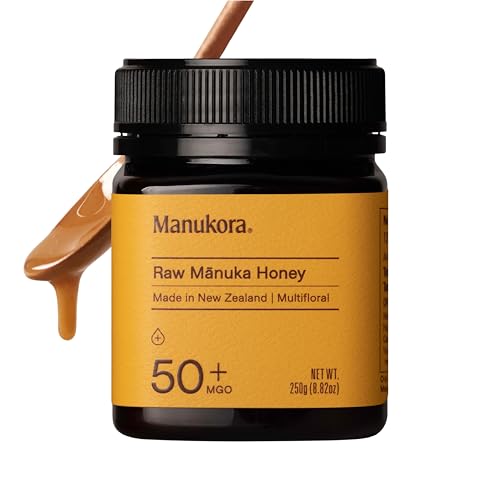 Manukora Raw Manuka Honey MGO 50+ New Zealand, Non-GMO, Daily Support, 250g