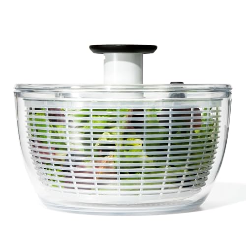 OXO Good Grips Salad Spinner | Lettuce Spinner | Fruit Washer | Fruit Washing Bowl with Strainer | Vegetable Cleaner | S