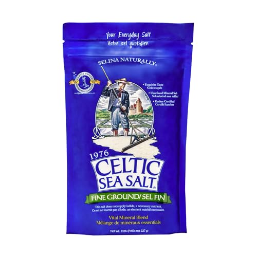 Celtic Sea Salt Fine Ground – Natural Mineral Salt, Sustainably Harvested, GMP Certified, Lab Tested – Baking, Cooking, 