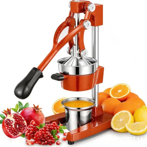 Gowintech Commercial Heavy Duty Cast Iron Hand Press Manual Orange Citrus Lemon Lime Grapefruit Pomegranate Fruit Juice 