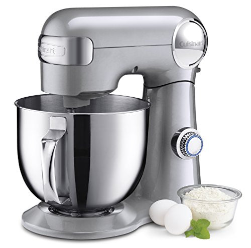 Cuisinart Stand Mixer, 12 Speeds, 5.5-Quart Mixing Bowl, Chef's Whisk, Flat Mixing Paddle, Dough Hook, and Splash Guard 