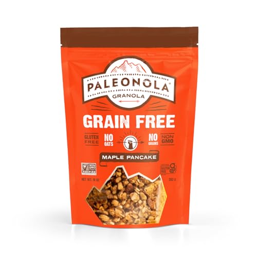 Paleonola Maple Pancake Grain Free Granola, 10 Oz Resealable Bag (Pack of 1) - Grainless Paleo Granola Blended w/Organic
