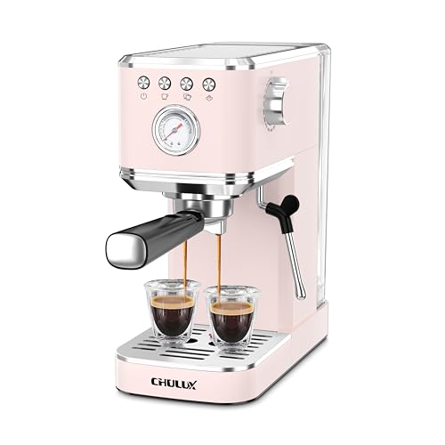 CHULUX Slim Espresso Machine with Milk Frother, 20 Bar Professional Italian Pump Espresso Coffee Machine for Home Cappuc