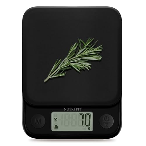 Food Scale Kitchen Scale Weight Grams and Ounces Small Digital Scale for Weight Loss Baking Cooking Coffee of NUTRI FIT,
