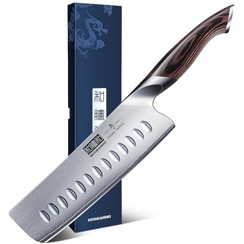 HOSHANHO 7 Inch Nakiri Knife, Ultra Sharp Japanese Kitchen Chef Knife