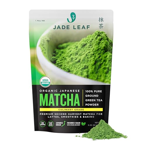 Jade Leaf Matcha Organic Culinary Grade Matcha Powder - Japanese Green tea for Baking, Smoothies, Lattes, and Skin Care,