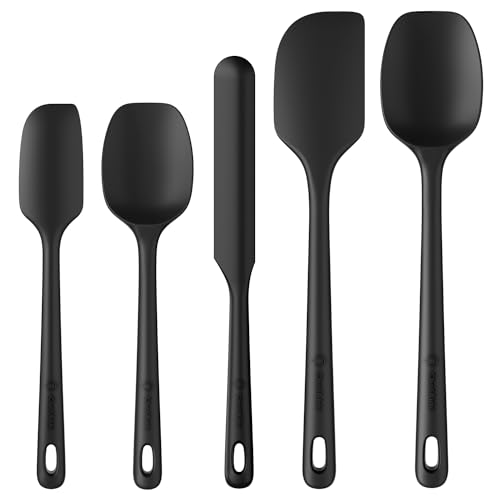 ChefAide 5 Pieces Silicone Spatulas Set, Heat Resistant Rubber Spatula | Food Grade Silicone, Heat Resistant Up to 600°F